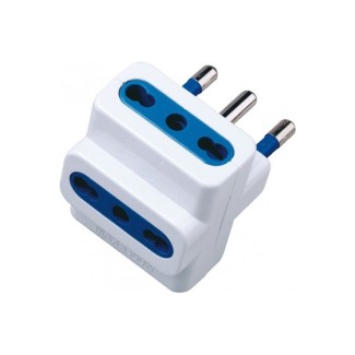 ADATTATORE TRIPLO SPINA 16A BIANCO