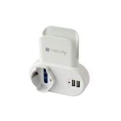 ADATTATORE PRESA BIPASSO/SCHUKO 2 USB 1A