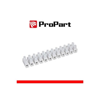 Morsettiera bianc 12 poli 3A-4 mm2 forma