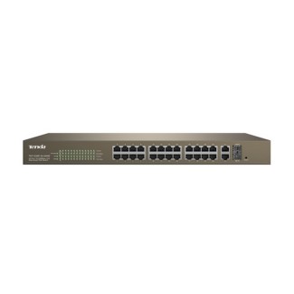 Tenda Switch PoE Web Smart 24 porte 10/100+2Gb+2SFP 440W - EOL | TEF1226P-24-410