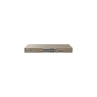 Tenda Switch Gigabit PoE - 18 porte (16 GE PoE + 2 GE) | TEG1118P-16-250W-Light