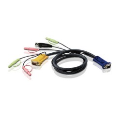 CAVO PER KVM HD15 A USB CON AUDIO 3M, 2L