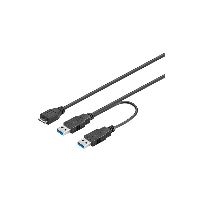 CAVO USB 3.0 SUPERSPEED AD Y 2X A M / MI